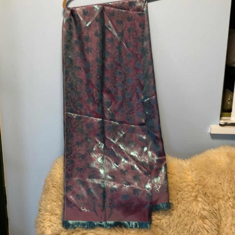 Woman’s scarf, 72”/28” pure silk, India